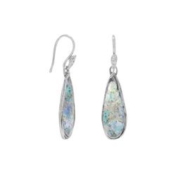 Ancient Roman Glass Pear Drop Earrings