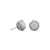 Image 1 : Round Ancient Roman Glass Stud Earrings