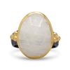 Image 1 : Two Tone Rainbow Moonstone Ring
