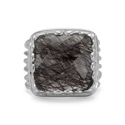 Tourmalinated Quartz Ring