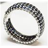 Image 1 : #2-STERLING SILVER SAPPHIRE(120.0CT) HEAVY BANGLE