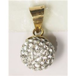 #3-10K YELLOW GOLD CRYSTAL SPHERE PENDANT