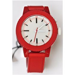 #6-NIXON RED AND WHITE GOGO WATCH