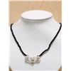 Image 2 : #10-STERLING SILVER ONYX AND GEMSTONE FLORAL