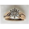 Image 1 : #14-10K YELLOW GOLD DIAMOND(0.27CT) CLUSTER