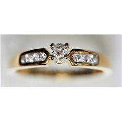 #16-14K YELLOW GOLD DIAMOND(0.11CT) AND