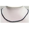 Image 1 : #26-NATURAL DARK BLUE SAPPHIRE BEAD NECKLACE