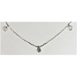 #29-14K WHITE GOLD DIAMOND (0.20CT) NECKLACE