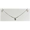 Image 1 : #29-14K WHITE GOLD DIAMOND (0.20CT) NECKLACE