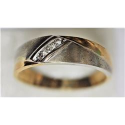 #34-10K YELLOW-WHITE GOLD DIAMOND CHANNEL