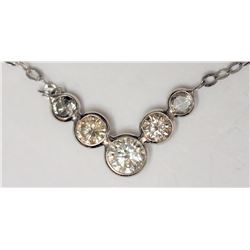 #36-10K WHITE GOLD DIAMOND(0.71CT) NECKLACE