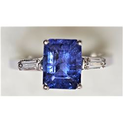 #43-14K WHITE GOLD TANZANITE(2.35CT) AND 2