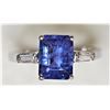 Image 1 : #43-14K WHITE GOLD TANZANITE(2.35CT) AND 2