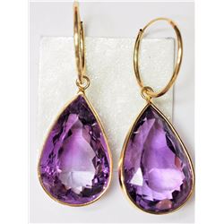 #44-14K YELLOW GOLD LARGE AMETHYST(31.50CT)