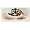 Image 1 : #45-14K YELLOW GOLD 2 DIAMOND(0.20CT) RING