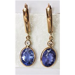 #47-14K YELLOW GOLD TANZANITE (3.60CT) AND