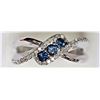 Image 1 : #48-10K WHITE GOLD SAPPHIRE(0.20CT) AND
