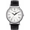 Image 1 : #33-TIMEX BLACK LEATHER STRAP, ROMAN NUMERAL