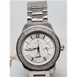 #39-BULOVA STAINLESS STEEL STRAP, SILVER