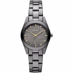 #49-DKNY GREY STAINLESS-STEEL STRAP,