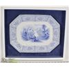 Image 1 : ANTIQUE FRAMED PLATTER.