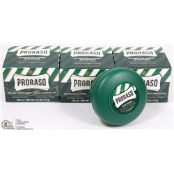THREE BOWLS OF PRORASO SHAVING SOAP IN A BOWL