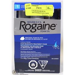 ROGAINE HAIR REGROWTH TREATMENT FOAM,3X 60G CANS