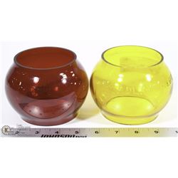 PAIR OF RAIL ROAD LANTERN GLOBES.