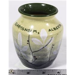 CLARESHOLM MADE IN MEDICINE HAT POTTERY.