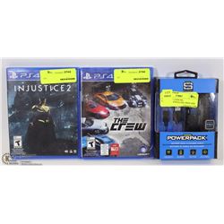 BUNDLE OF 2 NEW PS4 GAMES,INJUSTICE2,THE CREW AND