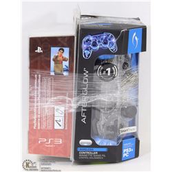 BUNDLE WITH AFTERGLOW WIRELESS PS3 CONTROLLER &