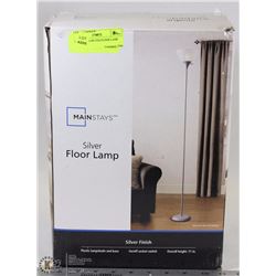 MAINSTAYS SILVER FLOOR LAMP
