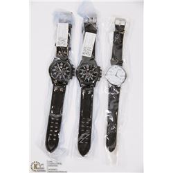 LOT OF 3 NEW MENS ASSORTED WATCHES