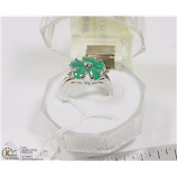 #63-GREEN EMERALD RING