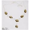 Image 1 : #40-SMOKY TOPAZ GEMSTONE NECKLACE
