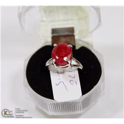 #123-NATURAL RED RUBY RING