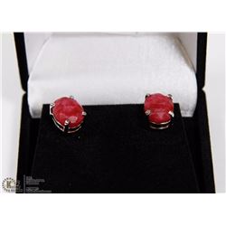 #124-NATURAL RED RUBY EARRINGS