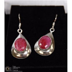 #8-NATURAL RED RUBY EARRINGS