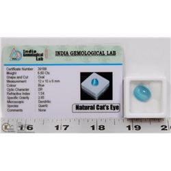 #84-NATURAL CAT'S EYE GEMSTONE 6.60CT