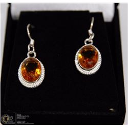 #26-GOLDEN CITRINE GEMSTONE EARRINGS