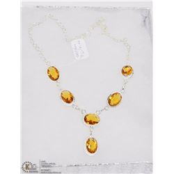 #25-GOLDEN CITRINE GEMSTONE NECKLACE