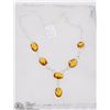 Image 1 : #25-GOLDEN CITRINE GEMSTONE NECKLACE