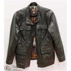 14) LARGE SIZE LADIES BLACK DANIER LEATHER JACKET