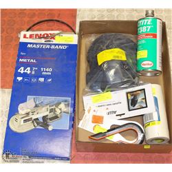 FLAT OF ASSORTED HARDWARE ITEMS INCLUDING LOCTITE