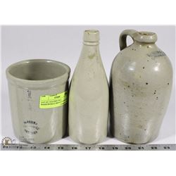 LOT OF 3 POTTERY INCL BARROWFIELD, MEDALTA & BATES