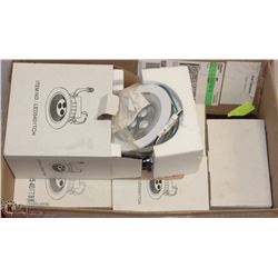 RETROFIT 4" POT LIGHT KITS - 4 WHITE AND 2 BLACK.