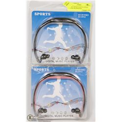 LOT OF 2 SPORTS DIGITAL MUSIC PLAYER HEADPHONES