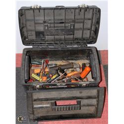 BLACK & DECKER TOOL BOX W/ CONTENTS.