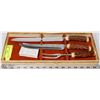 Image 1 : ESTATE 3 PC CUTRON CARVING SET IN BOX