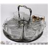 Image 1 : VINTAGE SERVING TRAY W/ EXTRA BOWLS